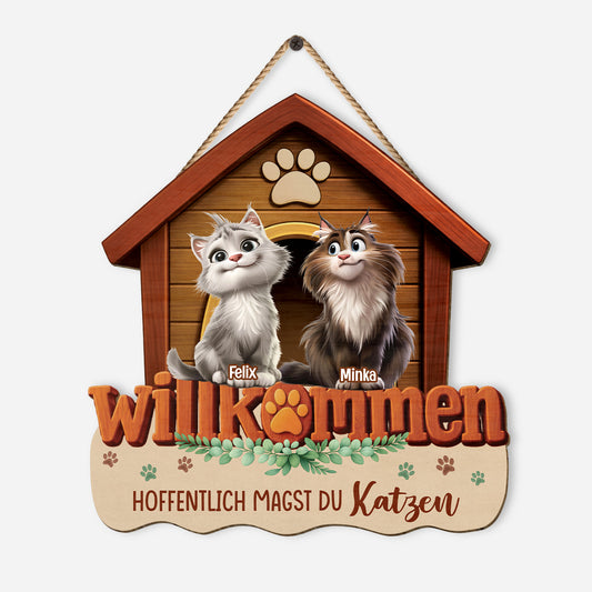 7707QGE1 hoffentlich magst du katzen personalisierte geschenke katze turschild holz_ 7707q3lad