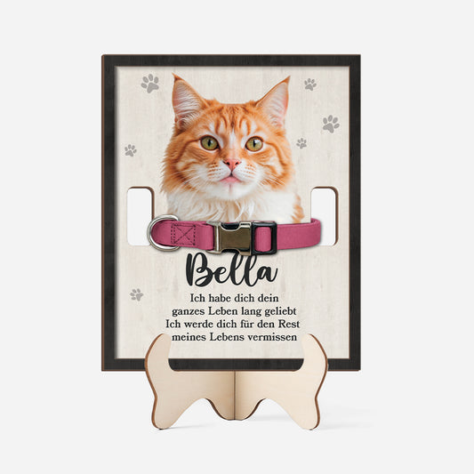 7727QGE1 ich werde dich fur den rest meines lebens vermissen personalisierte trauergeschenke foto holzaufsteller katze 7727qsqad