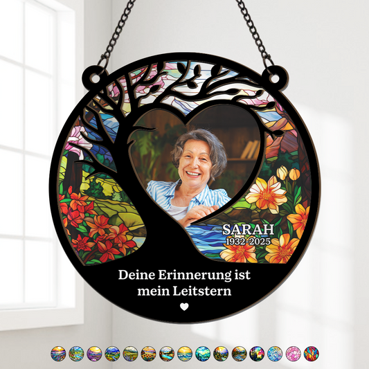7733UGE1 deine erinnerung ist mein leitstern acryl sonnenfanger personalisiert foto mamapapa zur erinnerung 7733u3rwa