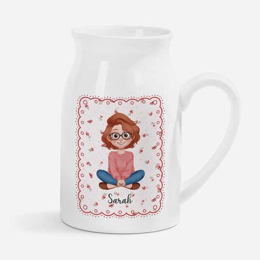 7736OGE1 name blumen pastell hintergrund keramik vase personalisiert_ frauen manner 7736o3vwa_1
