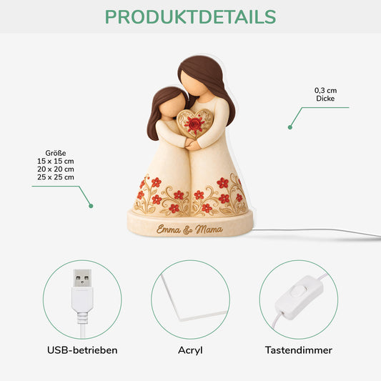 7777LGE2 mama tochter personalisiertes geschenk lightbox mamaoma 7777l3pna