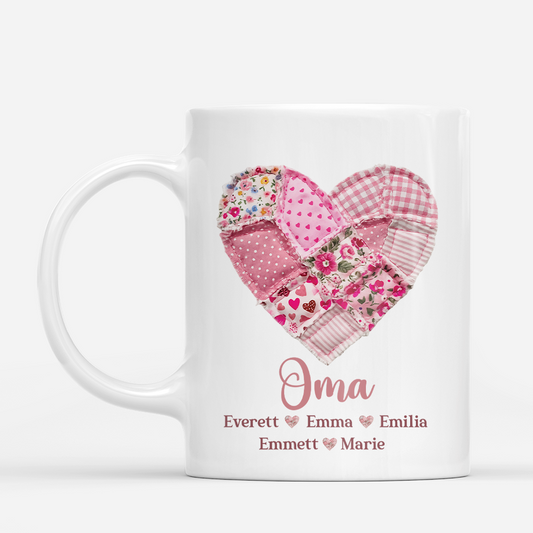 7809MGE1 oma enkelkinder patchwork mama oma tasse personalisiert 7809m8fca