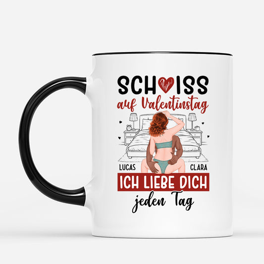 7851MGE2 schiss auf valentinstag ich liebe dich jeden tag personalisierte paar geschenke sexy tassen lustig 7851m3tmg