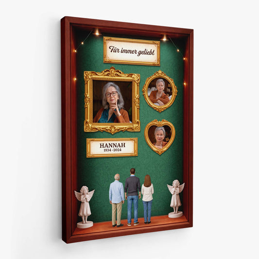 7864CGE2 3d druck effekt in liebevoller erinnerung personalisierte trauergeschenke leinwand fur oma opa mit foto 7864cslwi