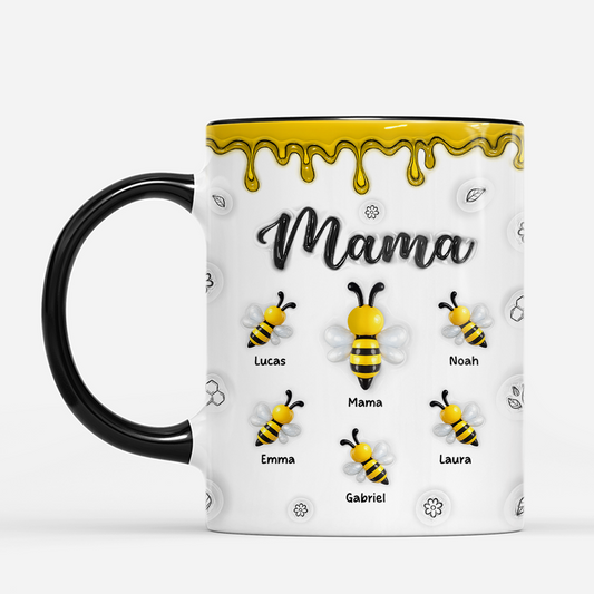 7865MGE2 3d druck effekt oma enkelkinder bienen honig oma mama tasse personalisieren 7865m8fma