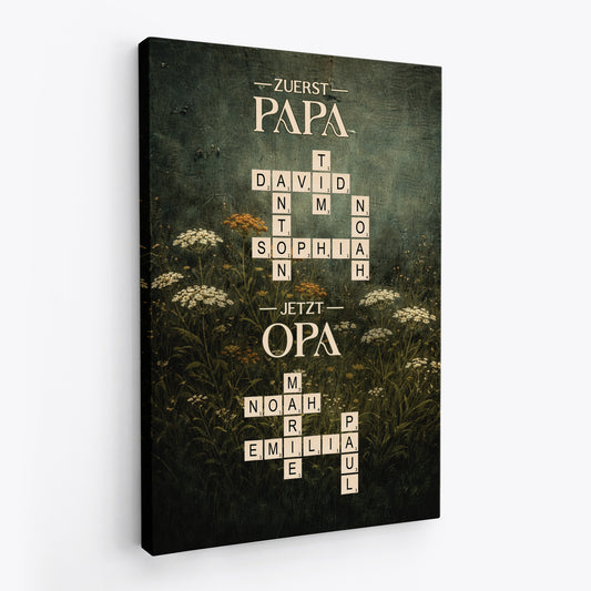 7902CGE2 erst mama jetzt oma personalisiertes kreuzwortratsel geschenk leinwand fur oma resin harz 7902c8pna