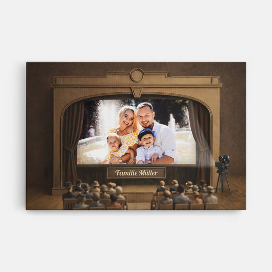 7920CGE1 3d druck effekt familie kino personalisierte geschenke foto leinwand mamapapa 7920csqci