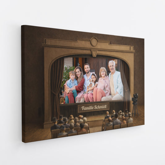 7920CGE2 3d druck effekt familie kino personalisierte geschenke foto leinwand mamapapa 7920csqci