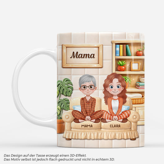 7933MGE1 3d druck effekt mama mama papa tasse personalisieren cartoon 7933m8lma