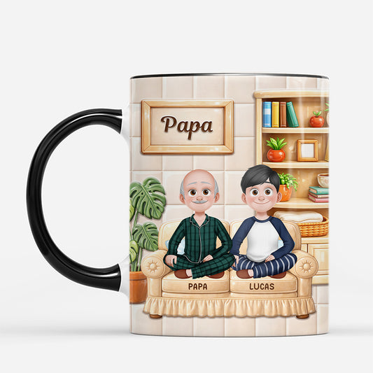 7933MGE2 3d druck effekt mama mama papa tasse personalisieren cartoon 7933m8lma