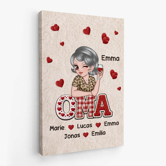 7941GE2 mama kinder mit namen personalisiertes geschenk leinwand mama papa 7941ctqna