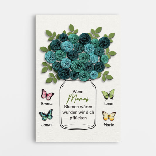 7960GE1 wenn omas blumen waren wurden wir dich pflucken personalisierte leinwand mama oma 7960c6yna_5739a876 e826 438e a460 a32f969ecce6