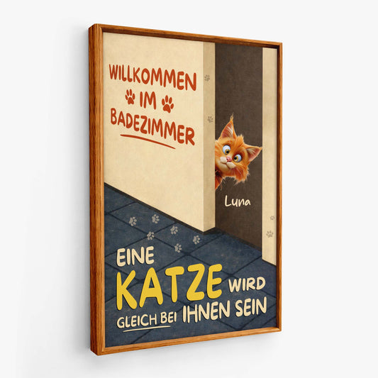 7974CGE2 eine katze wird gleich bei ihnen sein personalisierte geschenke katze leinwand 7974ccqmd