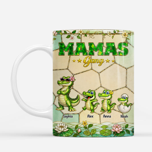 7992MGE2 papas gang krokodile mama papa tasse personalisieren 7992msp1a