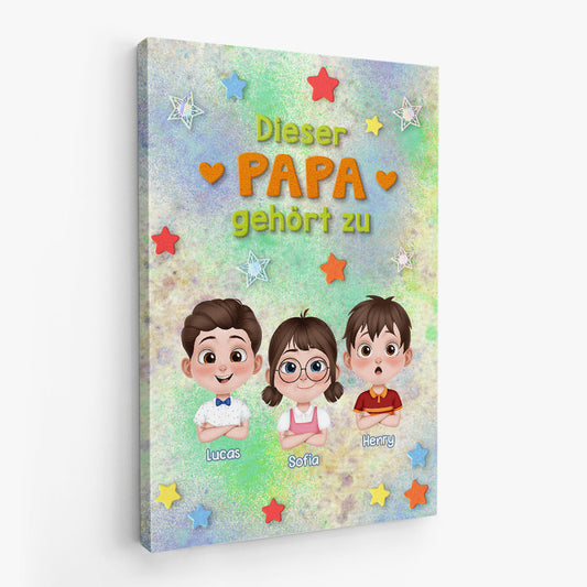 8004CGE2 diese mama gehort zu personalisiertes geschenk leinwand mama papa farbspritzer 8004c6kaa