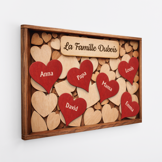 8005CGE2 zusammen sind wir familie herzen personalisierte leinwand familie_ 8005c6fwi