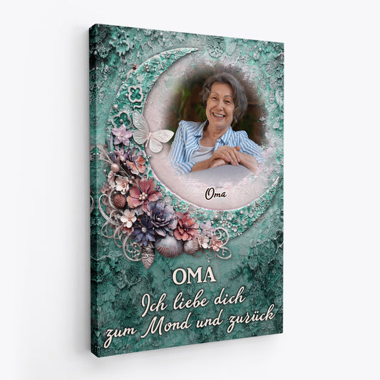 8006CGE2 ich liebe dich bis zum mond und zuruck personalisierte leinwand mama papa 8006c6pwa