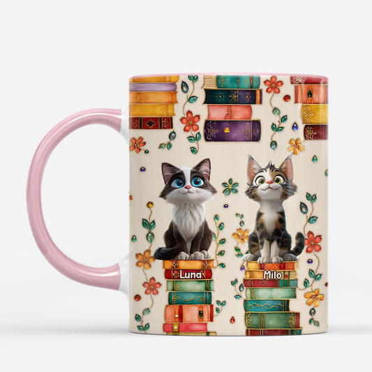 8013MGE2 3d druck effekt katze bucher personalisierte geschenke katze tasse 8013m6dzd