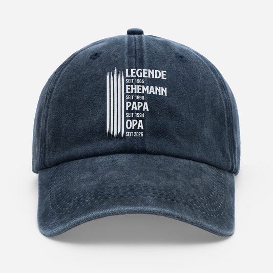 8017AGE1 legende ehemann papa opa washed cap personalisiert opa oma papa mama 8017aj8fhb