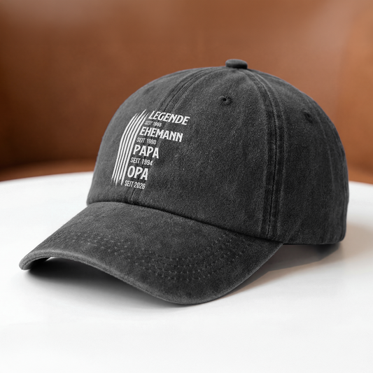 8017AGE2 legende ehemann papa opa washed cap personalisiert opa oma papa mama 8017aj8fhb