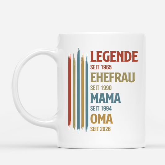 8017MGE1 legende ehefrau mama oma streifen mama tasse personalisieren 8017m8pha