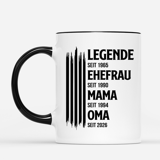 8017MGE2 legende ehefrau mama oma streifen mama tasse personalisieren 8017m8pha