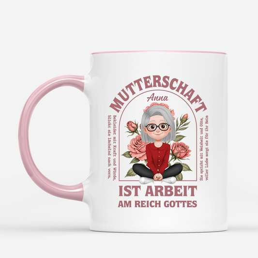 8021MGE2 mutterschaft ist arbeit am reich gottes mama tasse personalisieren 8021mceta