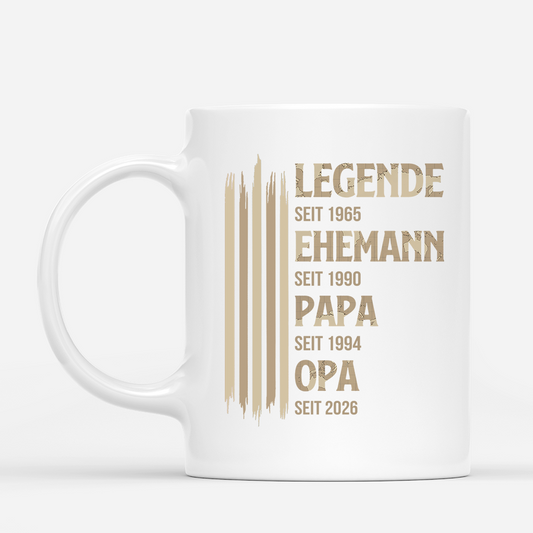 8022MGE1 legende ehemann papa opa streifen weltkarte papa tasse personalisieren 8022m8phb