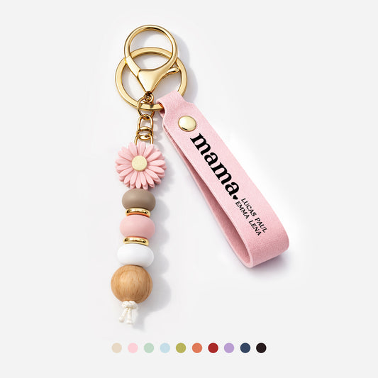 8039MGE1 name uv druck daisy schlusselanhanger personalisiert perlen mamaoma 8039mj8pca
