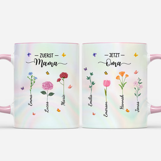8048MGE1 zuerst mama jetzt oma oma tasse personalisiert holografie 8048m8pna