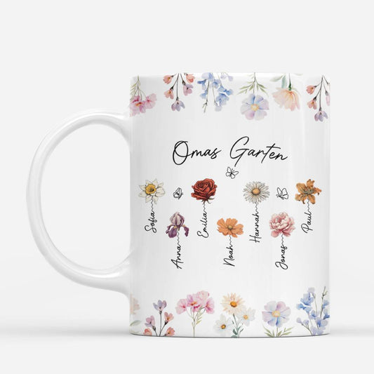 8054MGE1 omas garten schmetterlinge lineart mama oma tasse personalisiert 8054m8y5a