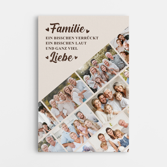 8060CGE1 familie etwas verruckt etwas laut und ganz viel liebe personalisierte geschenke foto leinwand basic 8060cchhi