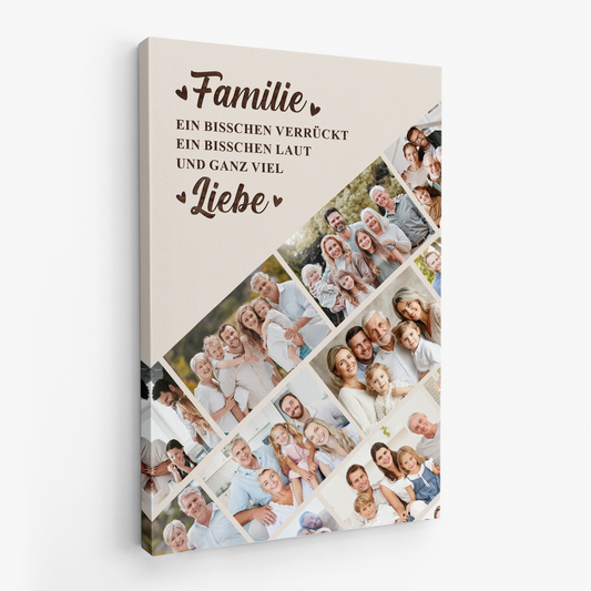 8060CGE2 familie etwas verruckt etwas laut und ganz viel liebe personalisierte geschenke foto leinwand basic 8060cchhi