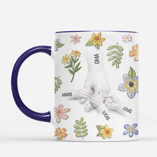 8071MGE2 3d druck effekt hand in hand personalisiertes geschenk mamaoma tasse pflanzen 8071m6pna