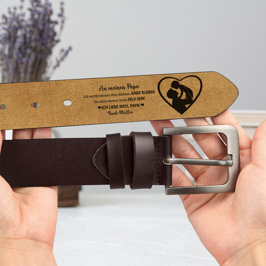 8078JGE2 du wirst immer unser held sein personalisierte geschenke fur papa gurtel 8078jsqmb