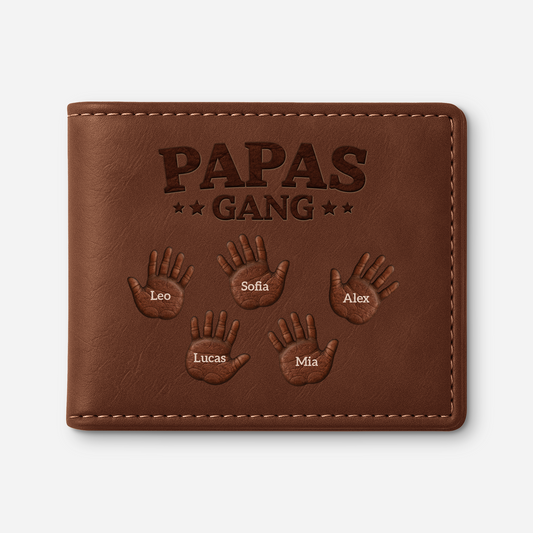 8127JGE1 3d druck effekt papas gang personalisierte geschenke herren portemonnaie papaopa 8127j6kab