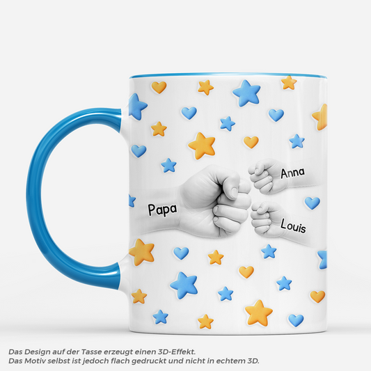 8190MGE1 3d druck effekt hand in hand sterne herzen opapapa tasse personalisieren 8190mtfwb