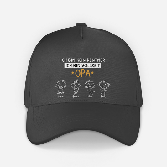 8235JGE1 ich bin kein rentner ich bin vollzeit opa personalisiertes geschenk kappen opaoma 8235jtkhb