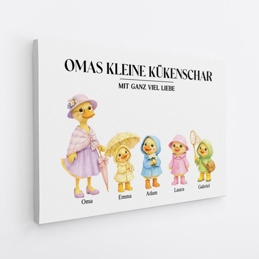 8252CGE2 opas kleine kukenschar mit ganz viel liebe personalisierte leinwand opa oma 8252c6pma