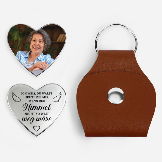 8272AGE1 wenn der himmel nicht so weit weg ware personalisierte trauergeschenke herz pocket hug schlusselanhanger foto 8272ajtlza