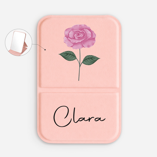 8310AGE1 name _ blume personalisierte taschenspiegel frauen garten 8310ajsf5a