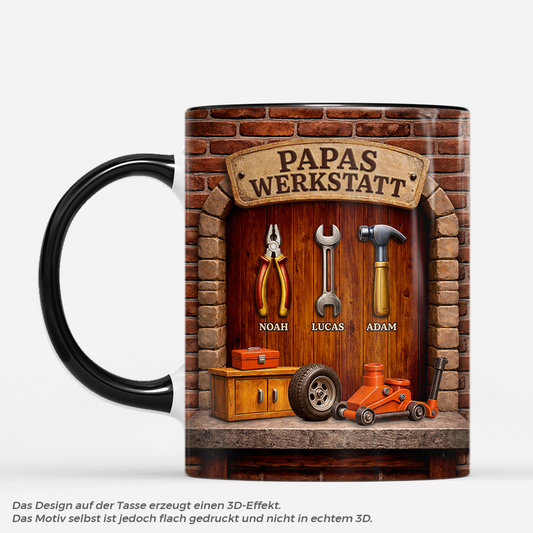 8326MGE1 3d druck effekt papas werkstatt opa papa tasse personalisieren mauersteine 8326msxmb
