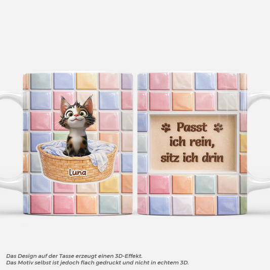 8331MGE1 3d druck effekt passt ich rein sitz ich drin personalisierte geschenke foto katzen tasse 8331mskzd