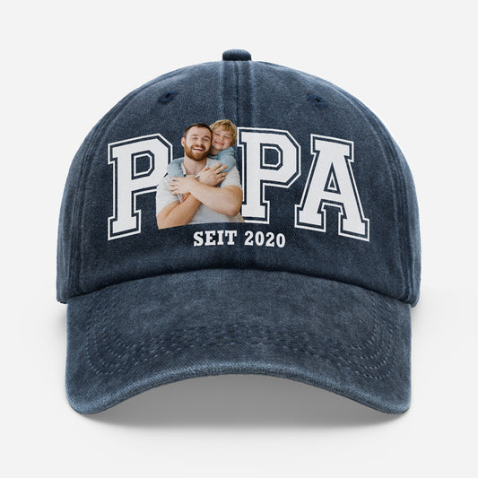 8347AGE1 opa papa seit personalisierte geschenke foto washed cap 8347aj3qza