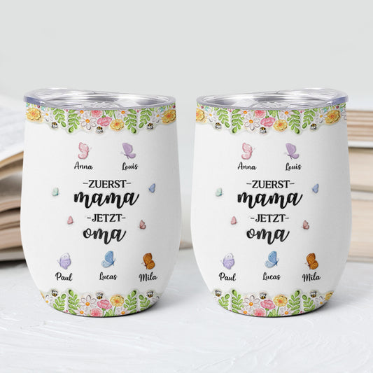 8457TGE2 3d druck effekt erst mama jetzt oma 355ml thermobecher personalisiert_ schmetterlinge 8457t8pca