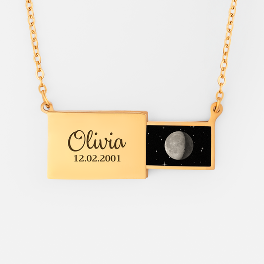 8471JGE1 mondphase briefumschlag kette personalisierte kette frauen 8471j8f5a