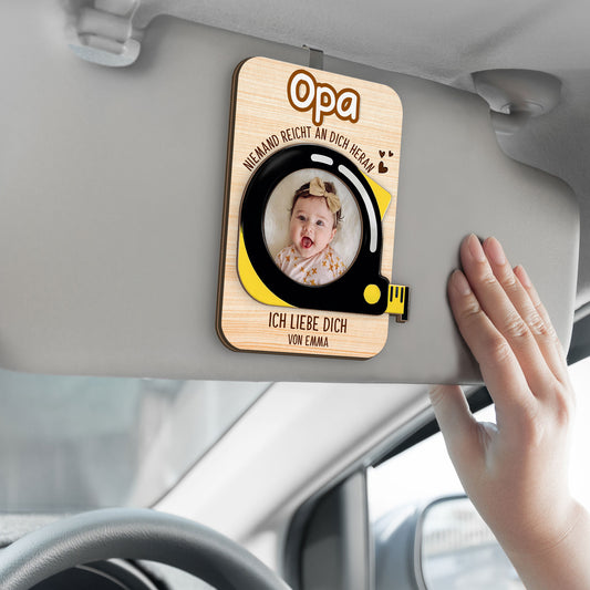 8473GGE1 niemand reicht an dich heran personalisierter auto visier clip foto papa opa 8473g6vlb_1