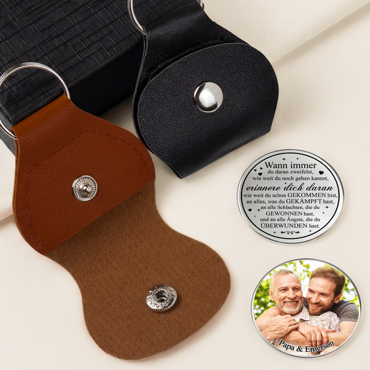 8506AGE2 mutmach spruch fur kinder personalisierte geschenke foto pocket hug schlusselanhanger sohn tochter 8506aj8qba