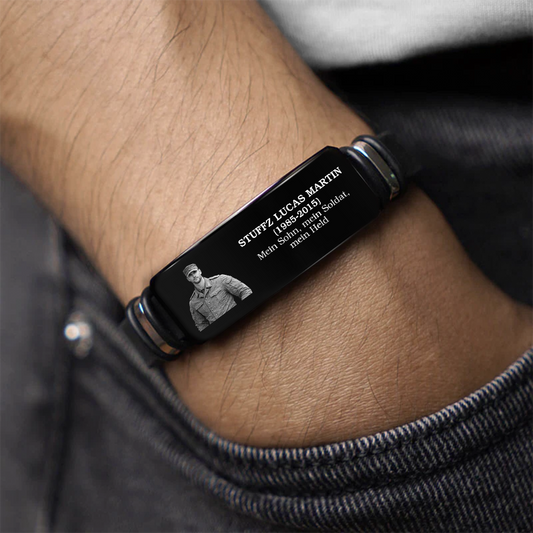 8538JGE2 du bist vorangegangen damit ich in freiheit leben kann uhrenband personalisiertes armband mit foto_ zur erinnerung fur soldat 8538jsfcb