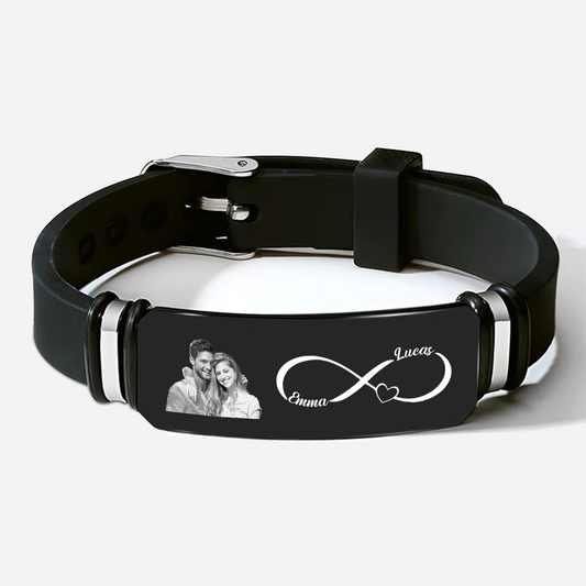 8553JGE1 unendlichkeitszeichen personalisierte armbander paare_ foto 8553jnf5g